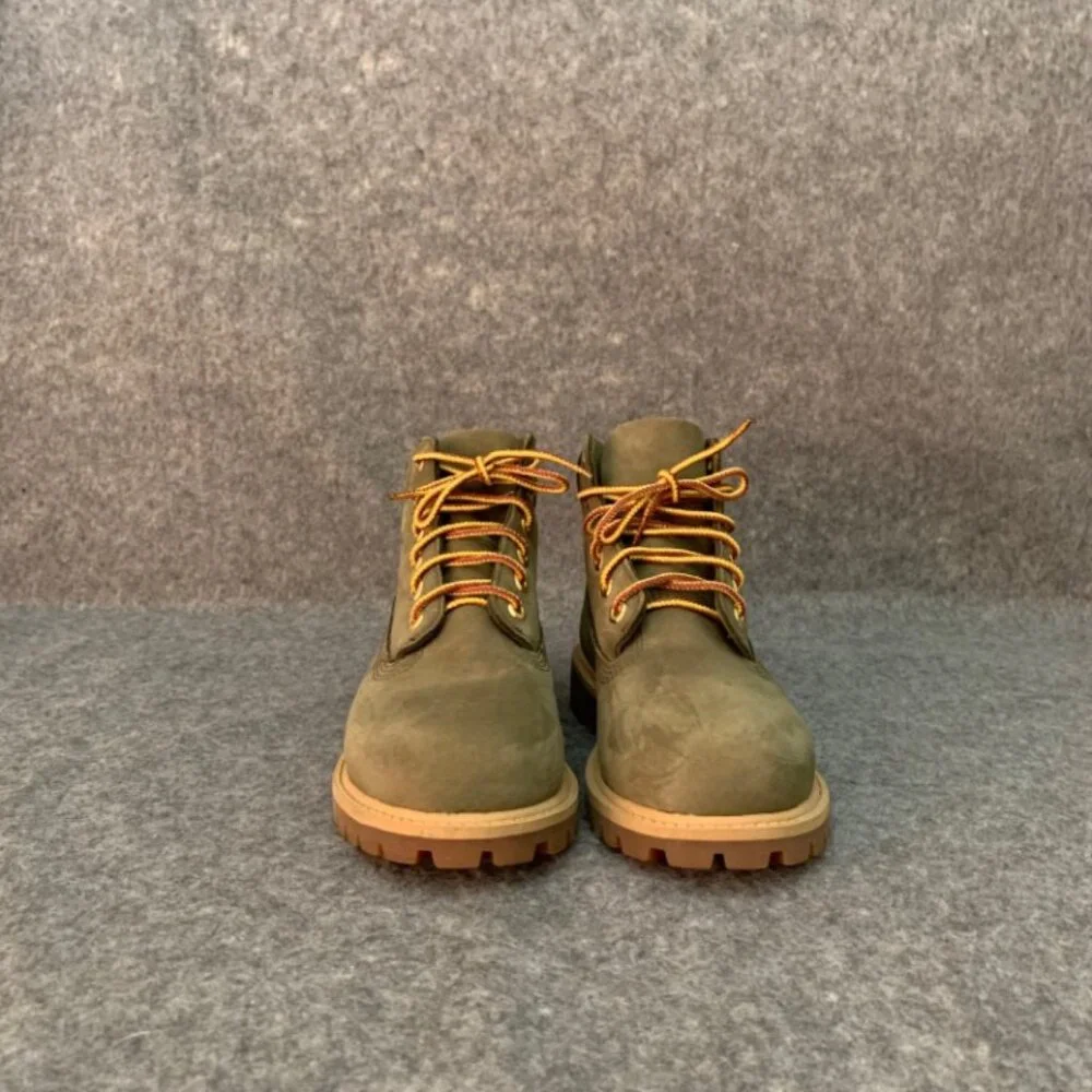 Timberland Green Leather Boys Youth Suede Lace Up Ankle Boots - Picture 2 of 10
